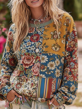 Sweatshirt Femme Imprimé floral bohème